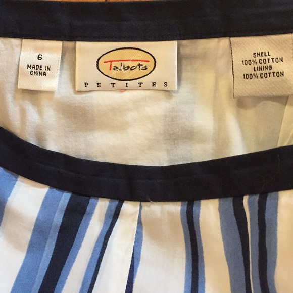 Talbots Pleated Cotton Skirt Sz6 - Picture 2 of 2